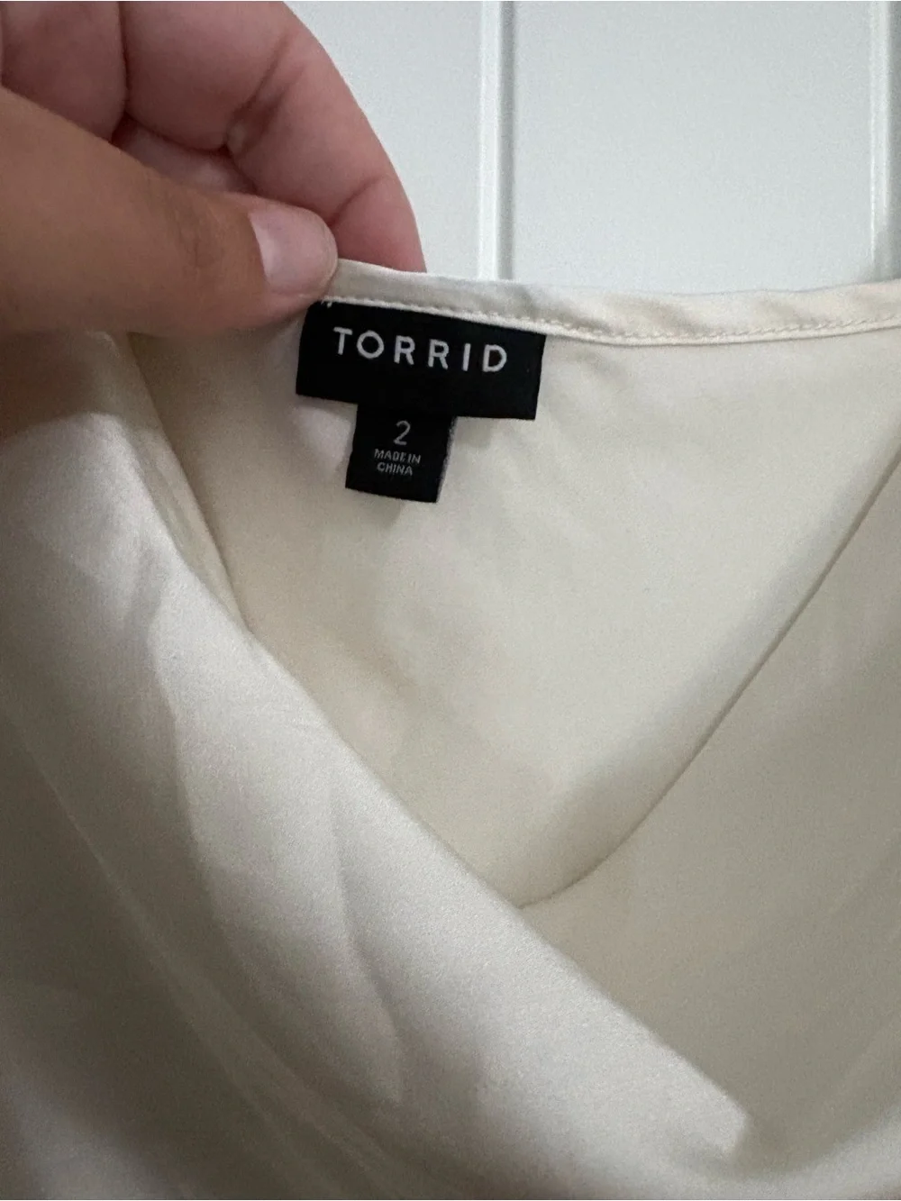 torrid Cream Cowl Neck Satin Cami